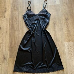 Black slip dress